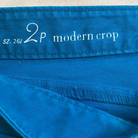 LOFT Teal Modern Crop Capris — Size 2 P NWOT - Picture 4 of 8